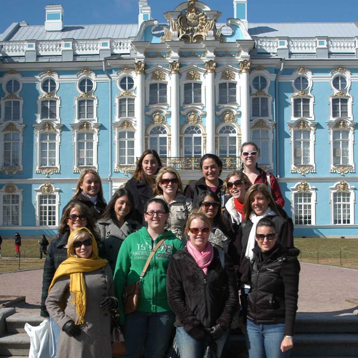 Student group in Russia