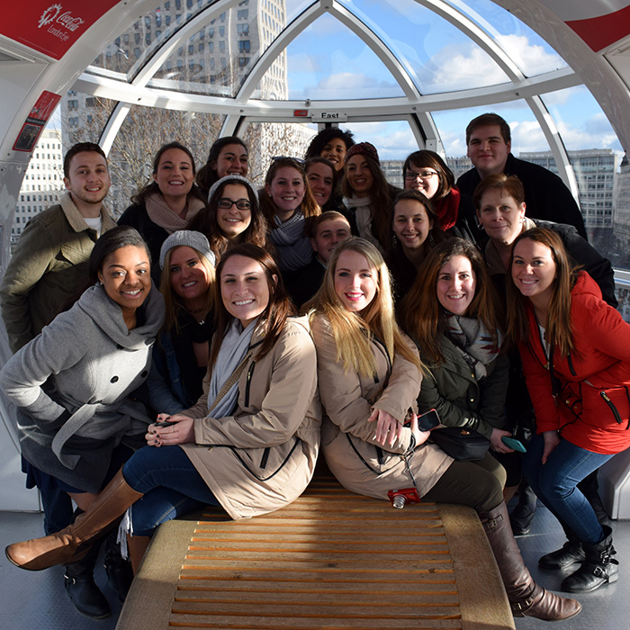 Student group on the London Eye