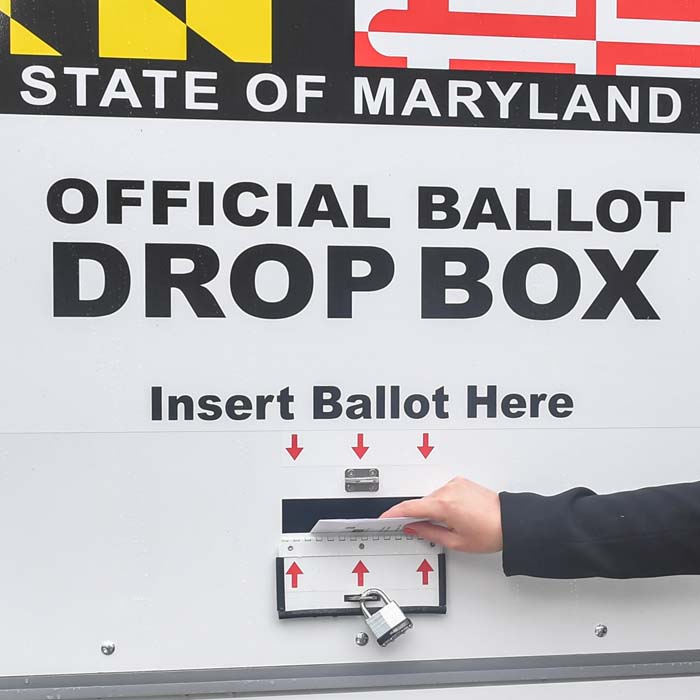 Close up of a ballot box