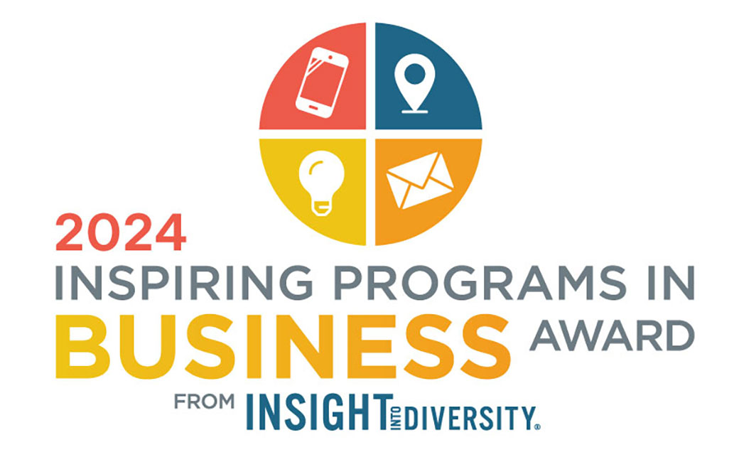Insight Into Diversity business award logo; text reads "2024 Inspiring programs in business award from Insight into Diversity"