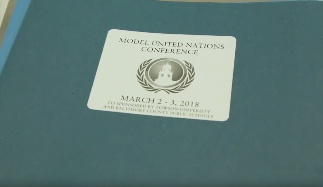 Video of Folder front from Model UN table