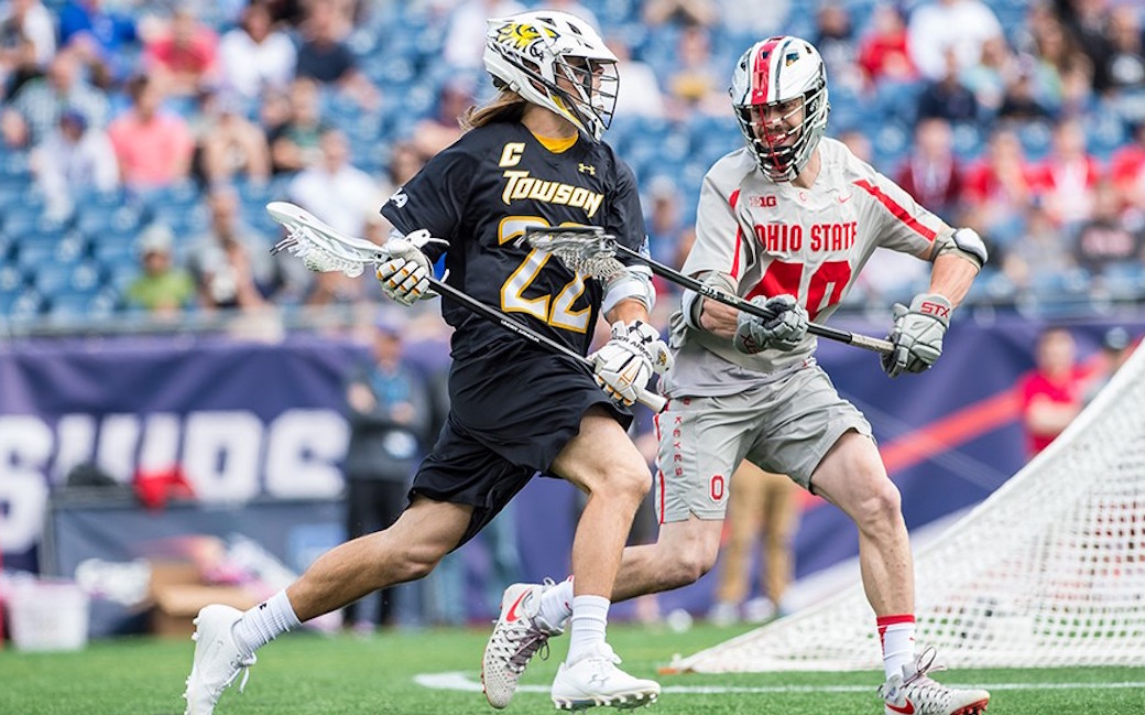Senior Ryan Drenner during the NCAA semifinal game against Ohio State on May 27.