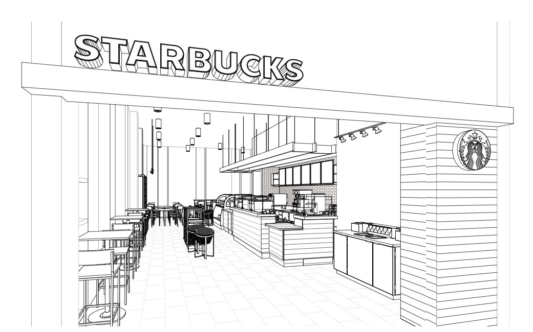 A look at the expanded Starbucks in Cook Library, opening in October.