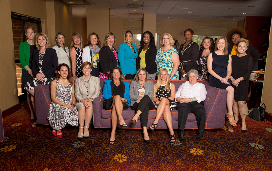 Members of the 2016 class of the Towson University Professional Leadership Program for Women pose during the graduation ceremony on June 6. 