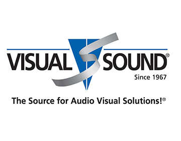 Visual Sound logo; text reads "the source for audio visual solutions."