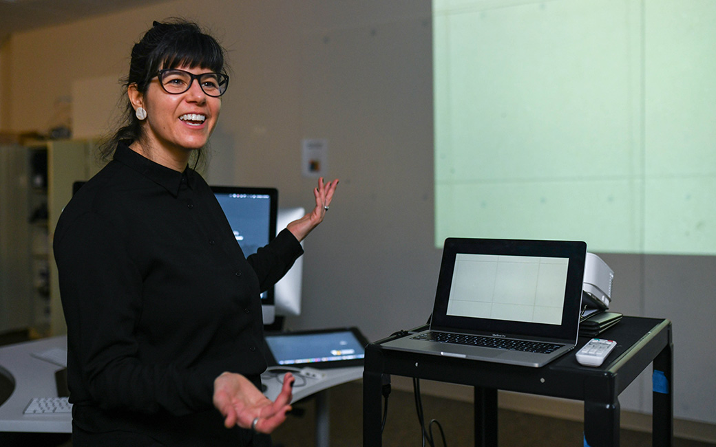 professor in digital art and design computer studio