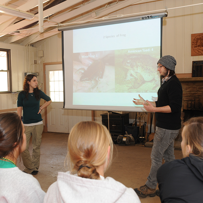 Researchers teaching at the TU Field Station