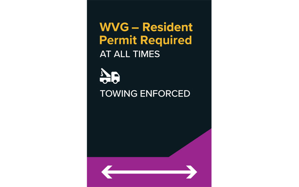 WVG Residence Parking Sign