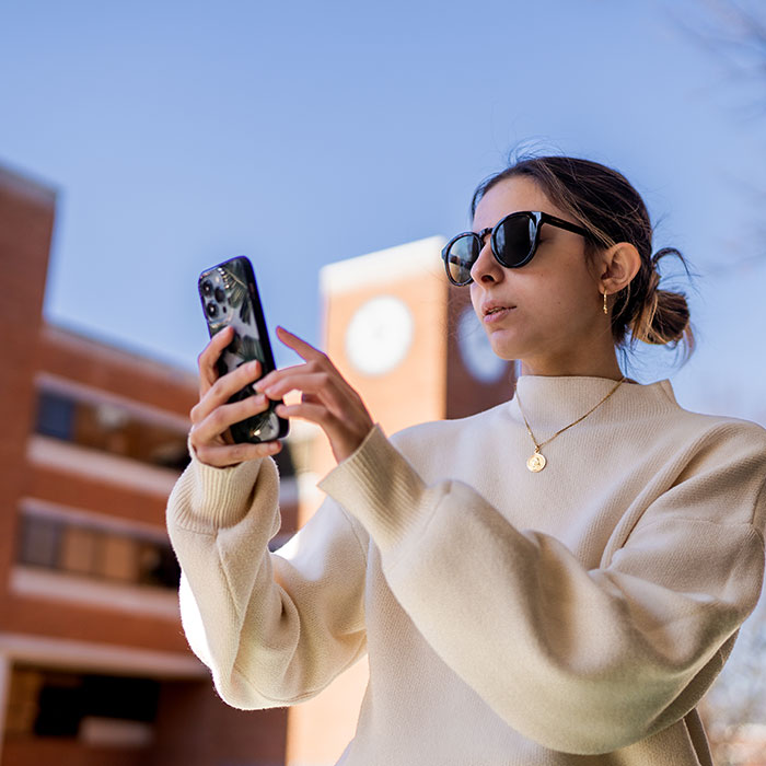 Student on Self-Guided Tour