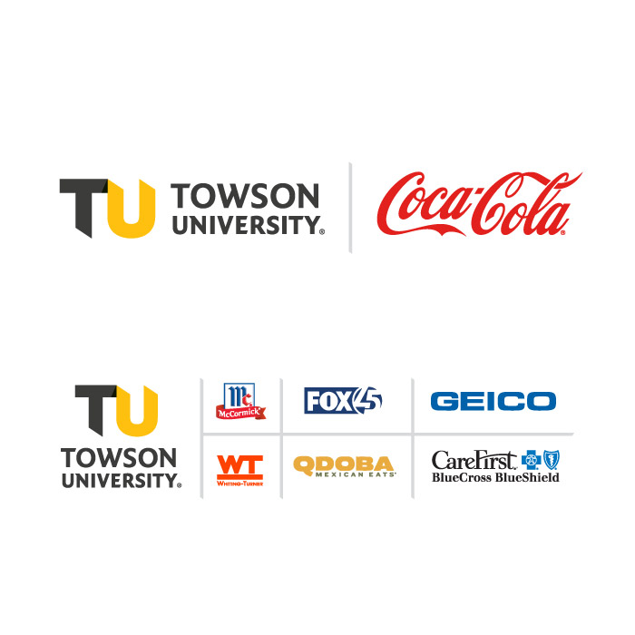 TU horizontal brand mark with required clearance indicated