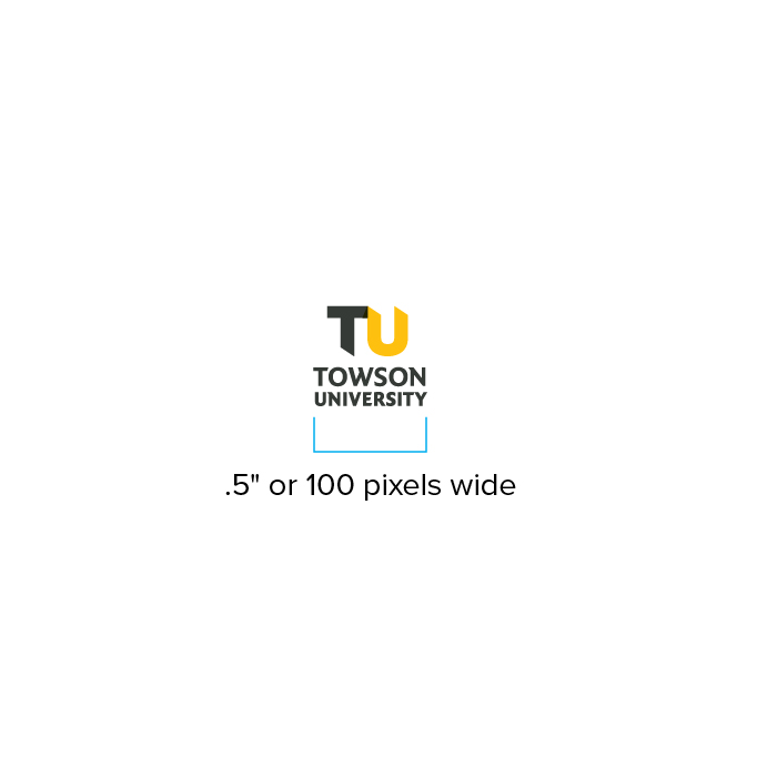 TU's small vertical brandmark 