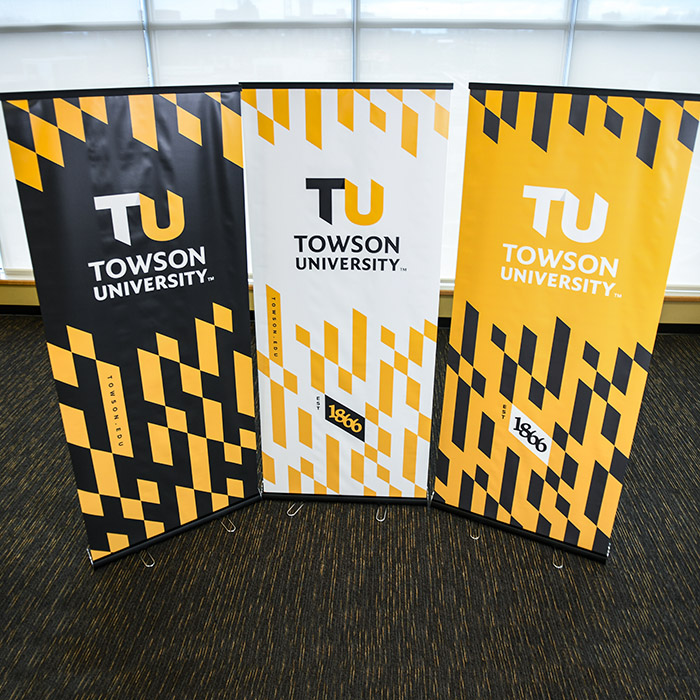 TU banners with the Tigertooth pattern