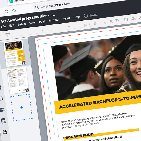 Templated presentation being created