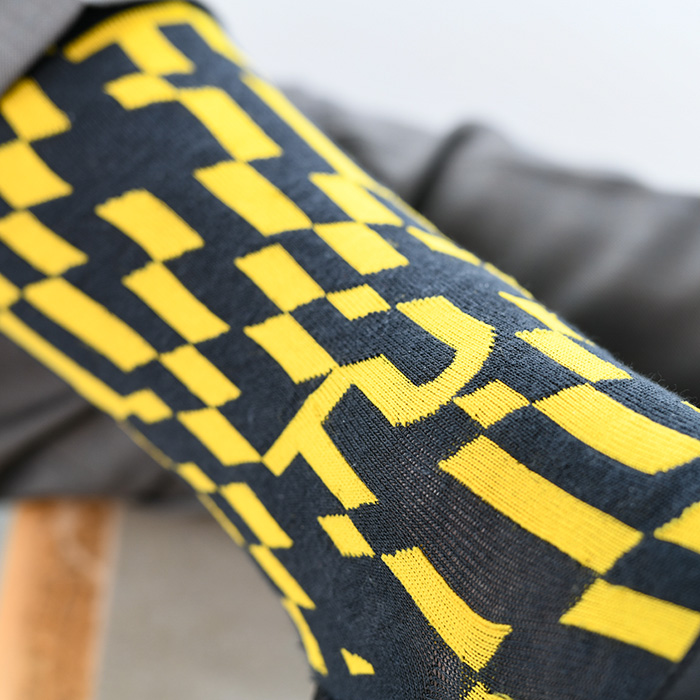 TU tigertooth pattern on a sock