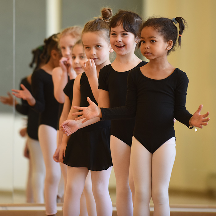 Kids attending the community dance program