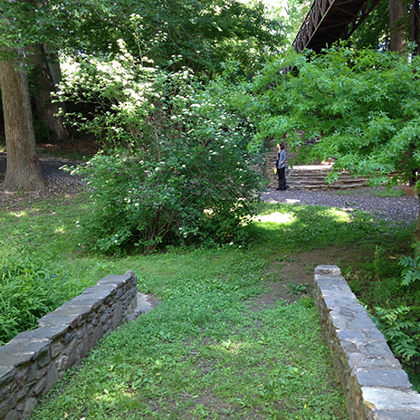 The barbecue area of the Glen Arboretum in present day.