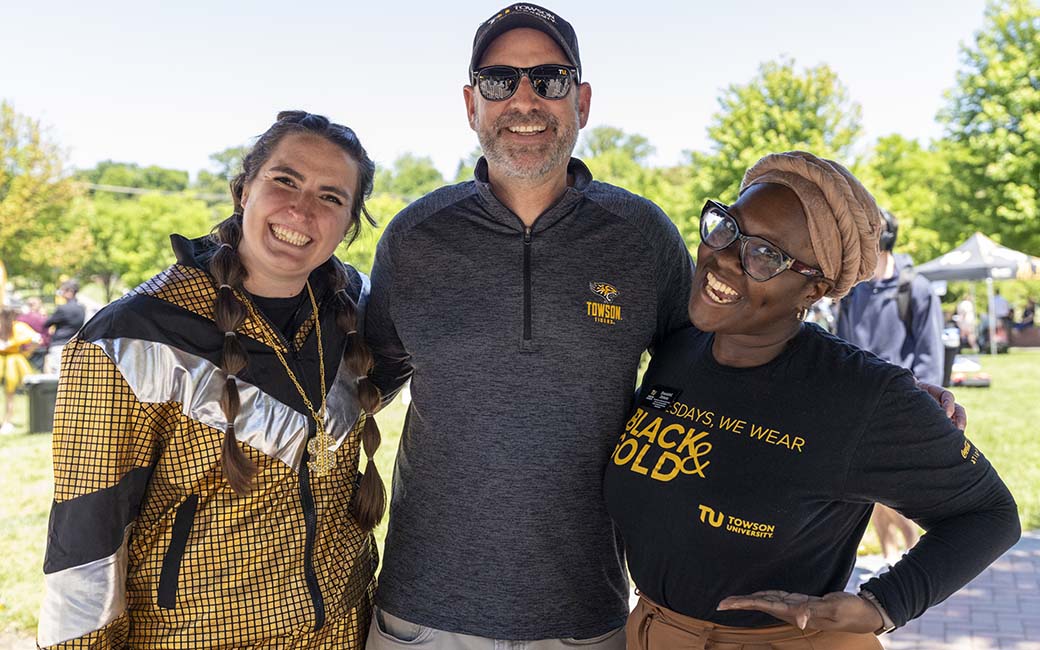 TU staff in Tiger Tuesday gear