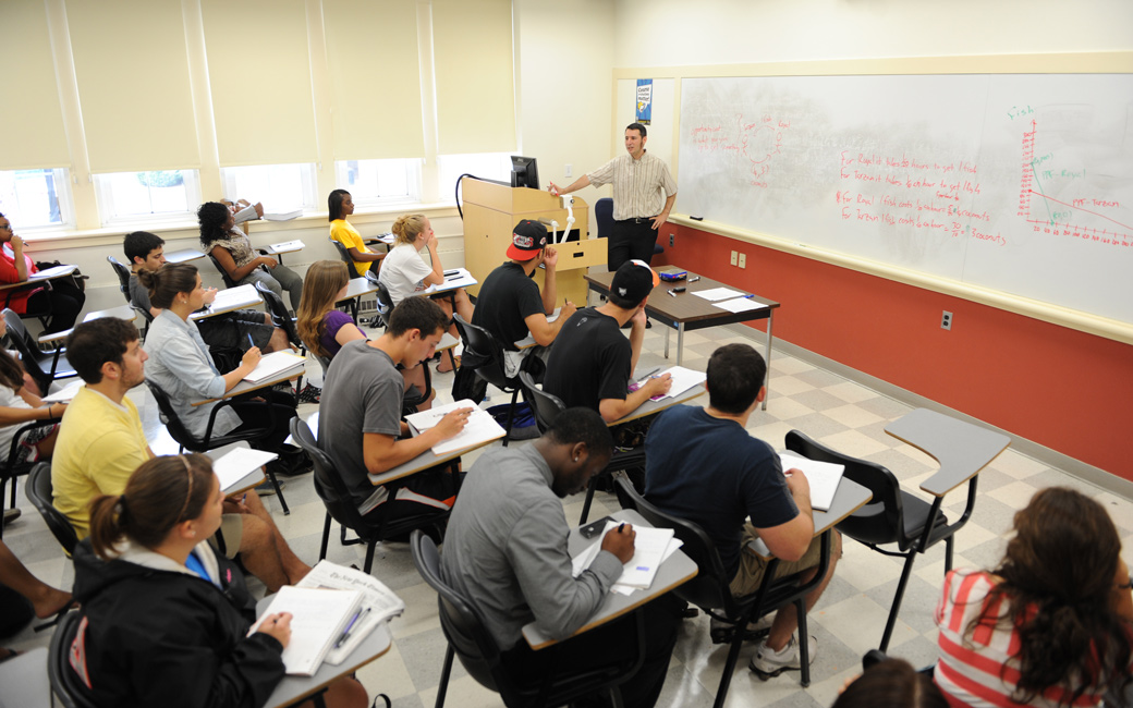 Towson University College of Business and Economics classroom
