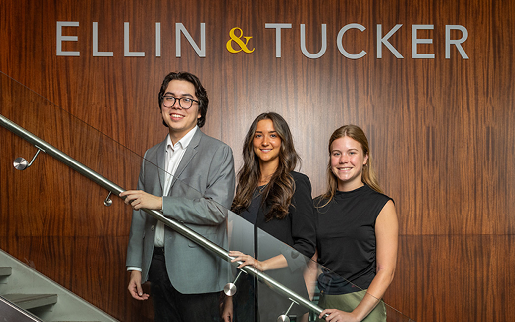 Towson University accounting students at their internship