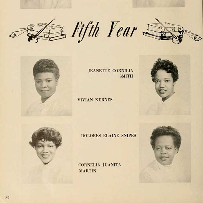 clip from Tower Echoes yearbook in 1956