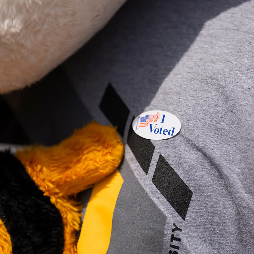 I Voted Sticker on TU Tiger