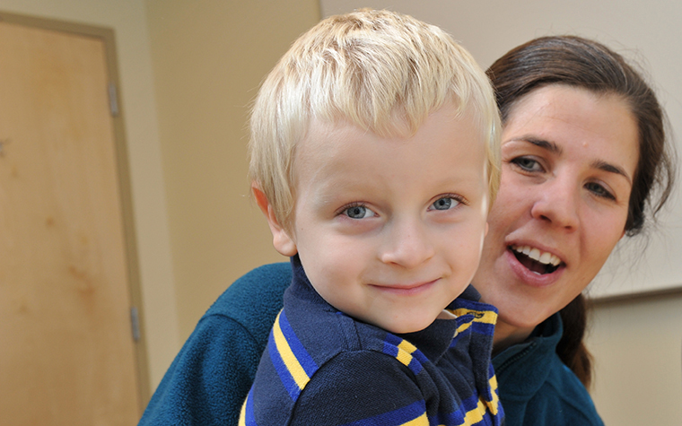 TU student with child