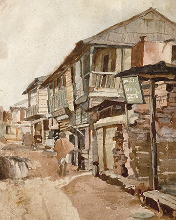 Suburb of Calcutta, Lain Singh Bangdel, 1943