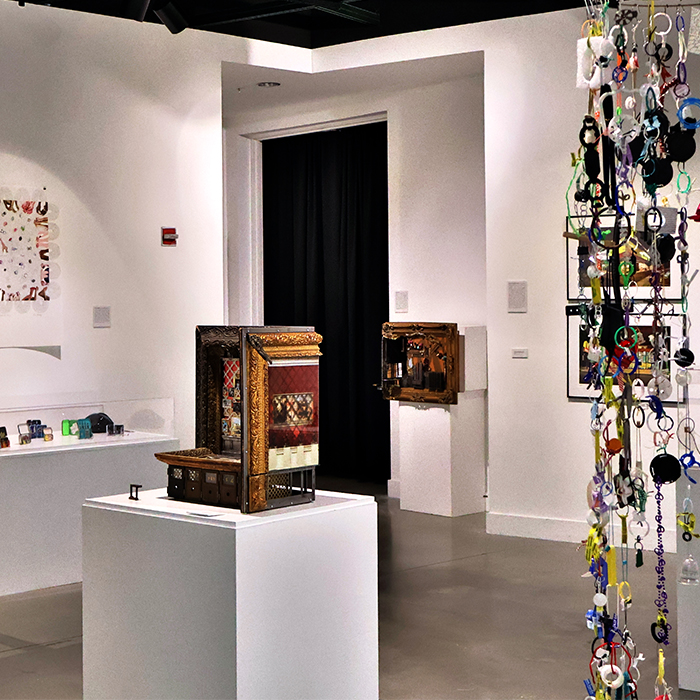 Tiny, intricate works of art in the Eye Spy exhibition in the Holtzman MFA Gallery