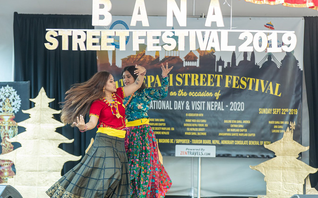Dancers at 2019 Nepali Street Festival