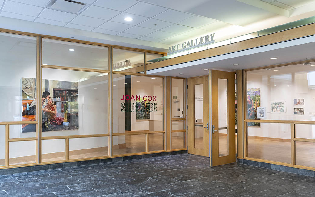 Center for the Arts Gallery entrance, Joan Cox: Side by Side