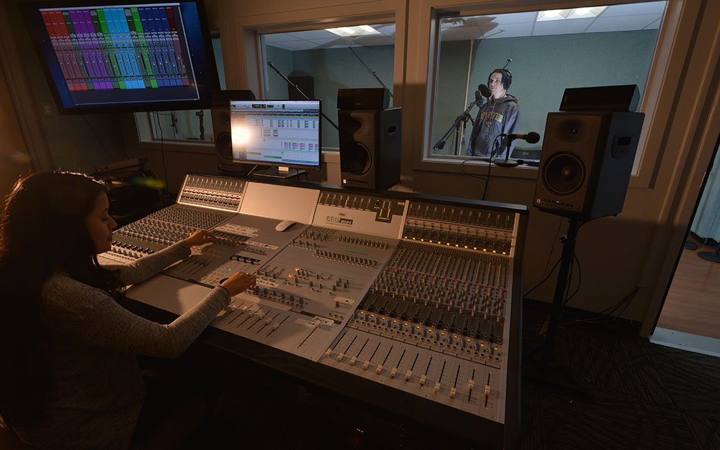 EMF Students in the Recording Studio