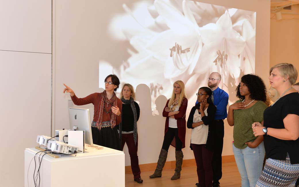 Faculty led tour of art exhibtion.