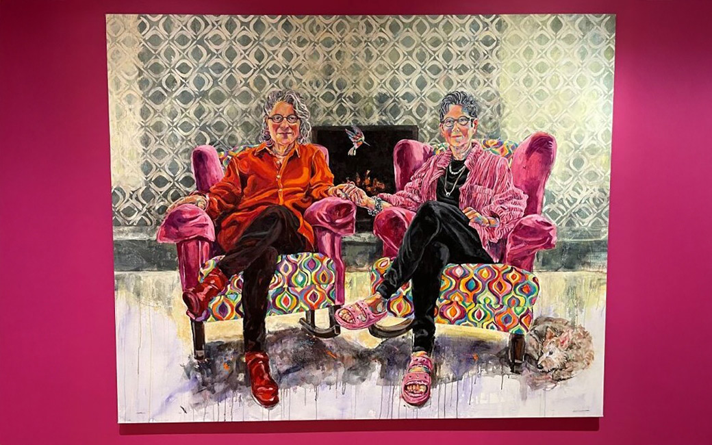 Side by Side, oil on canvas, by Joan Cox