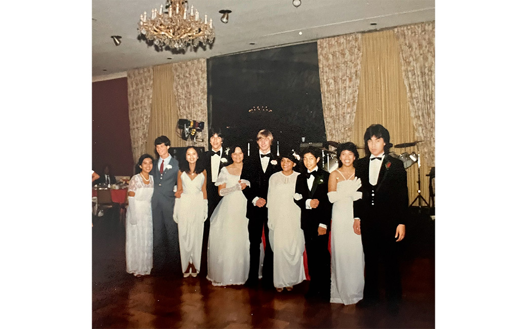First group of debutantes and their escorts