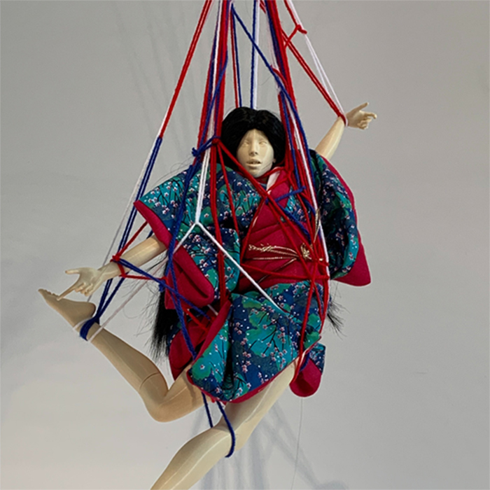 Detail of "Nocturnal Reflection" installation by Rieko Chacey