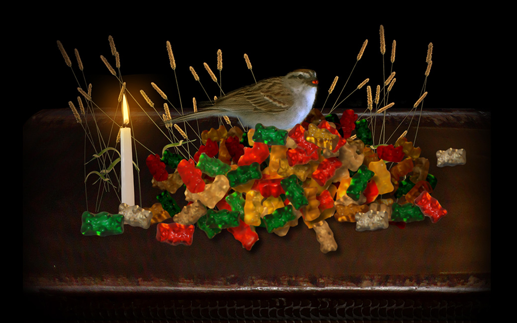 Lisa Crafts, Still Life with Gummibears, 2010-2013, still from video/animation