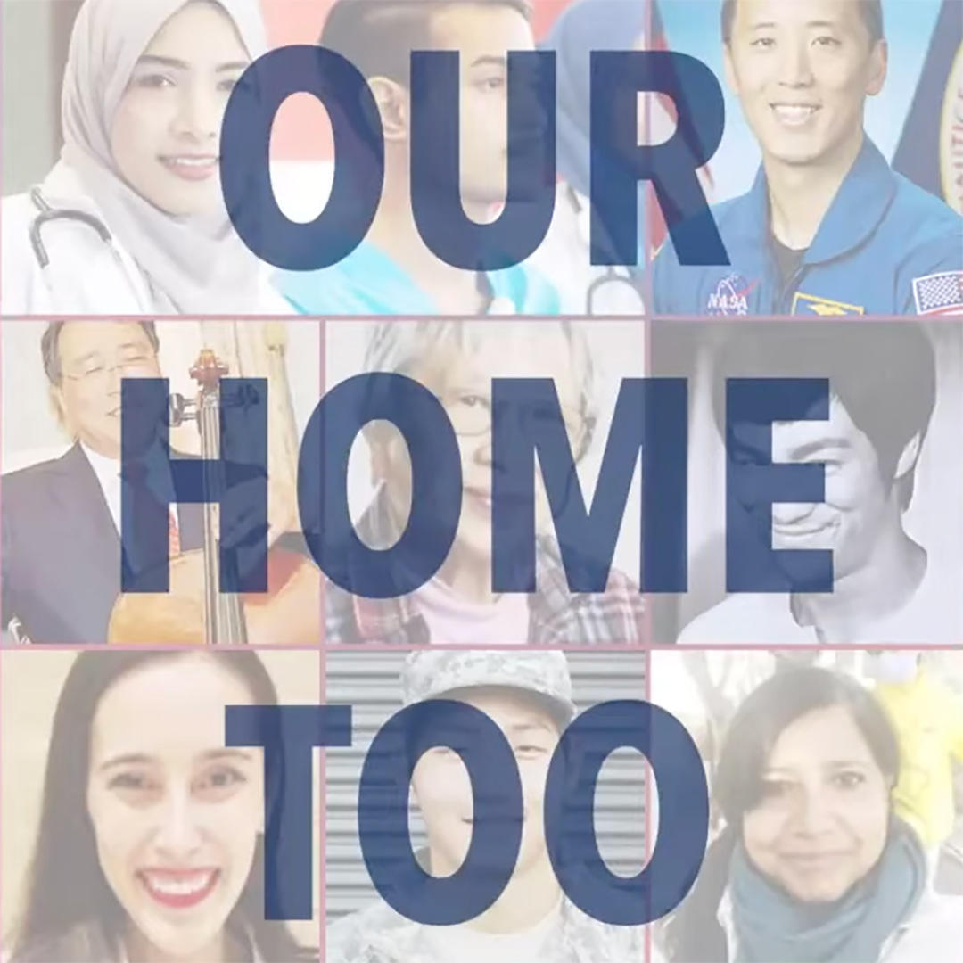 Our Home Too graphic with faces