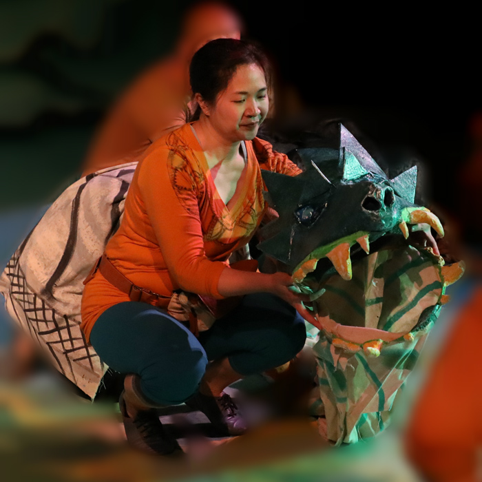 The Great Sea Serpent in the theatrical production "Tornkid"