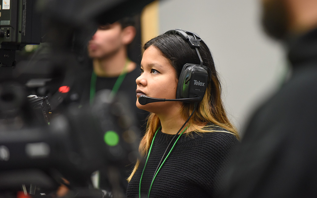 EMF Student in the TV Studio