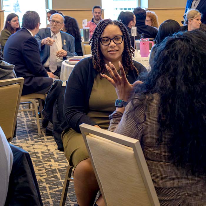 Woman leading a meeting
