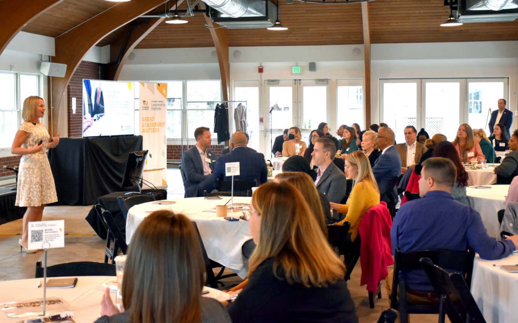 Erin leading a workshop on workplace culture