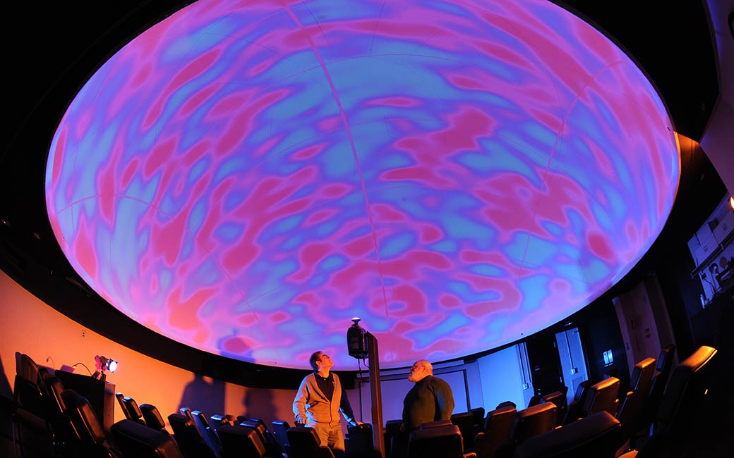 in the planetarium