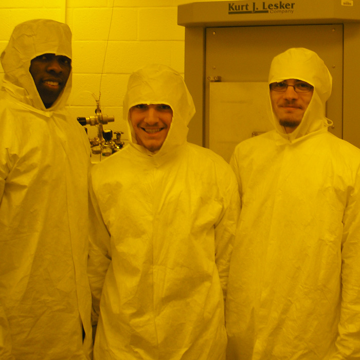 students in clean room