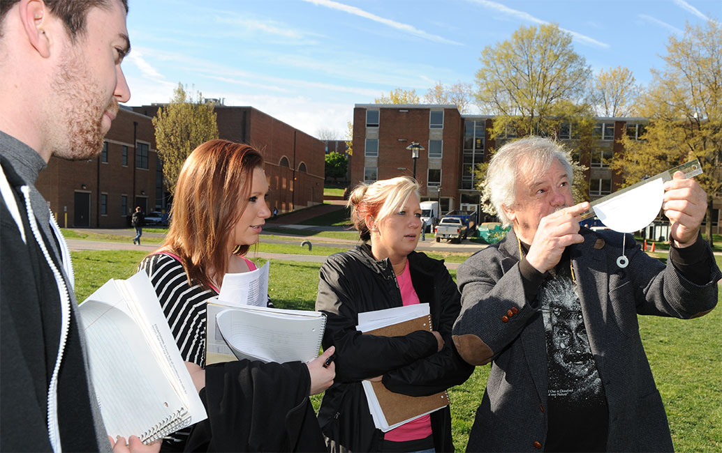 students checking altimeter