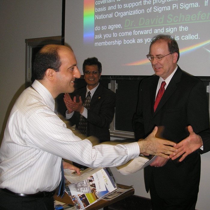 receiving sigma pi sigma award