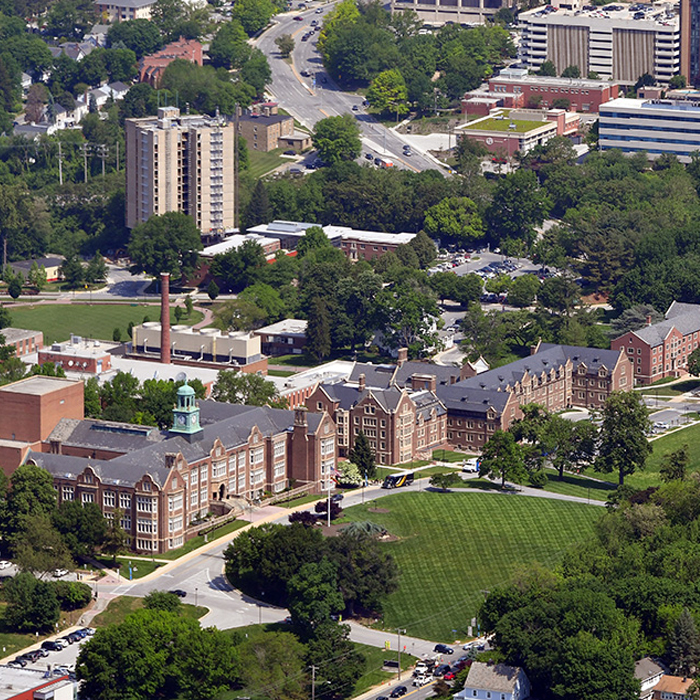 Towson Univeristy aerial view