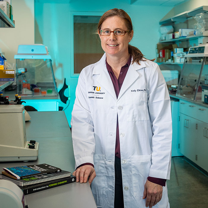 Professor Kelly Elkins in TU's Human Remains Lab