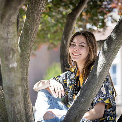 TU student model sitting in a tree