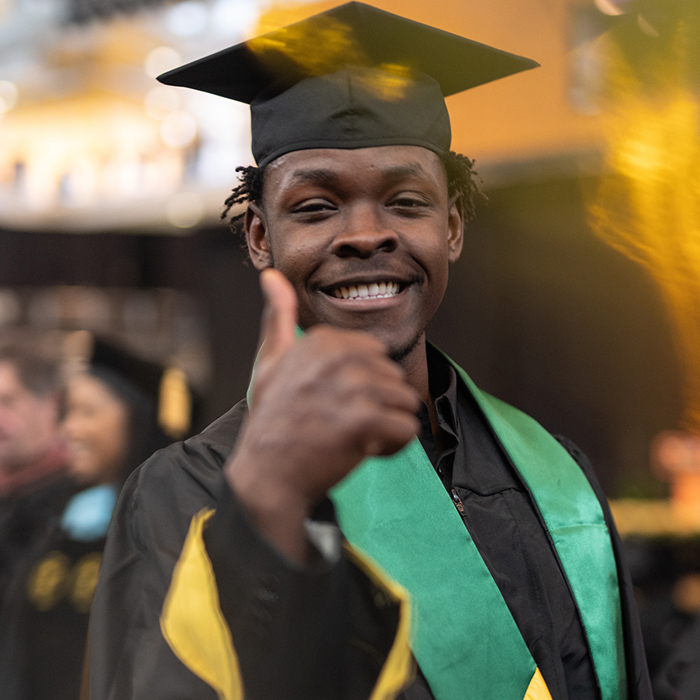 TU graduate at Commencement