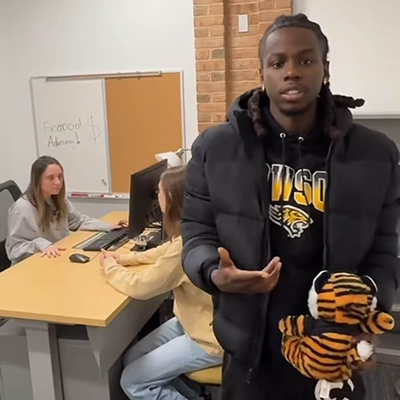 TU student at the Career Center